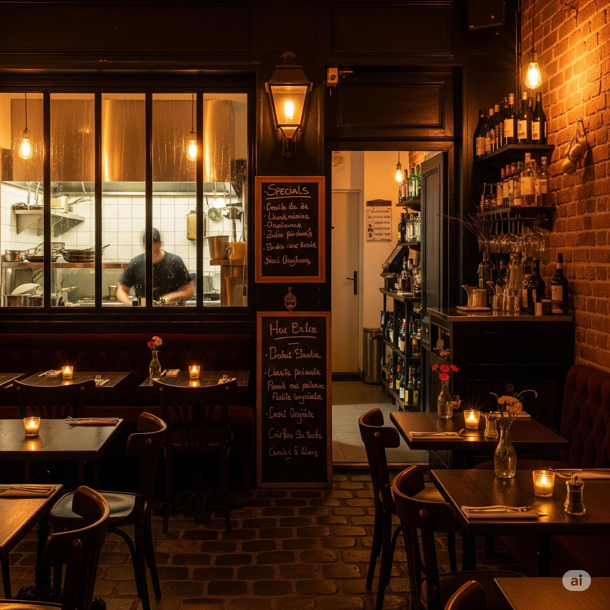 Interior aconchegante de restaurante parceiro FOOD&CO